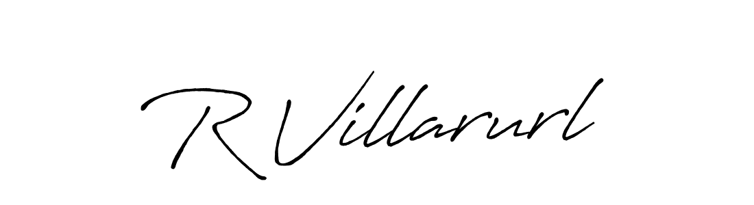 How to make R Villarurl name signature. Use Antro_Vectra_Bolder style for creating short signs online. This is the latest handwritten sign. R Villarurl signature style 7 images and pictures png