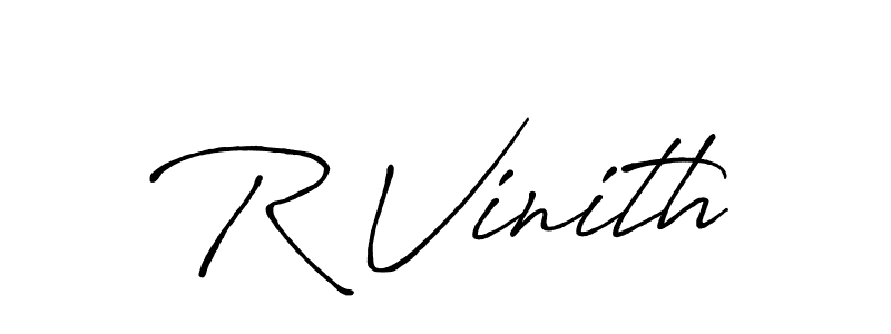 Similarly Antro_Vectra_Bolder is the best handwritten signature design. Signature creator online .You can use it as an online autograph creator for name R Vinith. R Vinith signature style 7 images and pictures png