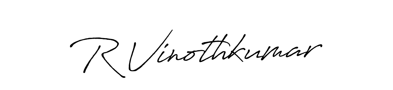 Make a beautiful signature design for name R Vinothkumar. With this signature (Antro_Vectra_Bolder) style, you can create a handwritten signature for free. R Vinothkumar signature style 7 images and pictures png