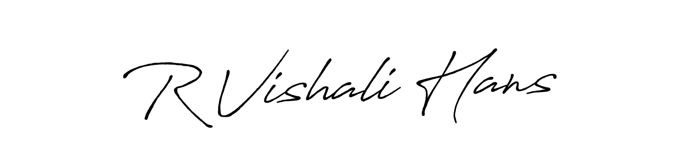 R Vishali Hans stylish signature style. Best Handwritten Sign (Antro_Vectra_Bolder) for my name. Handwritten Signature Collection Ideas for my name R Vishali Hans. R Vishali Hans signature style 7 images and pictures png