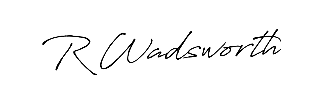 How to make R Wadsworth signature? Antro_Vectra_Bolder is a professional autograph style. Create handwritten signature for R Wadsworth name. R Wadsworth signature style 7 images and pictures png