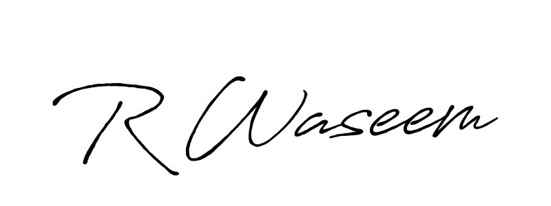The best way (Antro_Vectra_Bolder) to make a short signature is to pick only two or three words in your name. The name R Waseem include a total of six letters. For converting this name. R Waseem signature style 7 images and pictures png