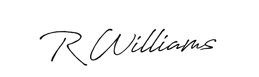 if you are searching for the best signature style for your name R Williams. so please give up your signature search. here we have designed multiple signature styles  using Antro_Vectra_Bolder. R Williams signature style 7 images and pictures png