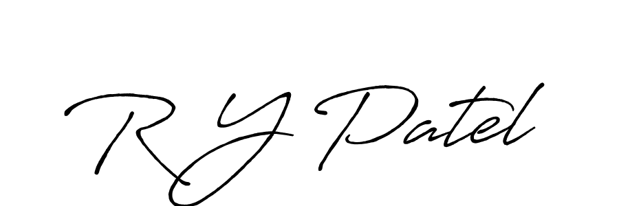 R Y Patel stylish signature style. Best Handwritten Sign (Antro_Vectra_Bolder) for my name. Handwritten Signature Collection Ideas for my name R Y Patel. R Y Patel signature style 7 images and pictures png