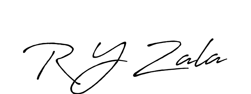 Once you've used our free online signature maker to create your best signature Antro_Vectra_Bolder style, it's time to enjoy all of the benefits that R Y Zala name signing documents. R Y Zala signature style 7 images and pictures png