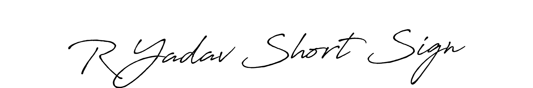 if you are searching for the best signature style for your name R Yadav Short Sign. so please give up your signature search. here we have designed multiple signature styles  using Antro_Vectra_Bolder. R Yadav Short Sign signature style 7 images and pictures png