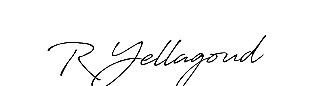 Create a beautiful signature design for name R Yellagoud. With this signature (Antro_Vectra_Bolder) fonts, you can make a handwritten signature for free. R Yellagoud signature style 7 images and pictures png