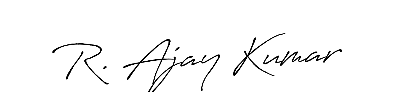 Use a signature maker to create a handwritten signature online. With this signature software, you can design (Antro_Vectra_Bolder) your own signature for name R. Ajay Kumar. R. Ajay Kumar signature style 7 images and pictures png