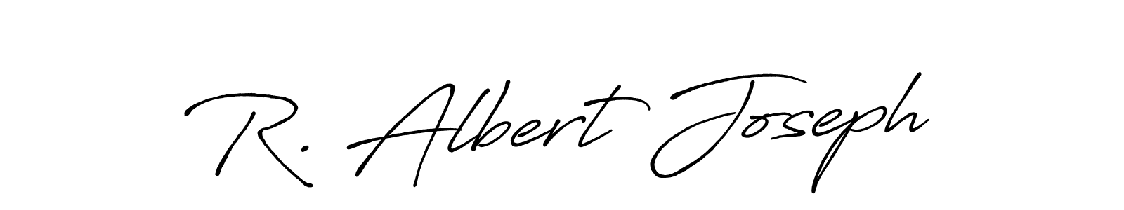 You should practise on your own different ways (Antro_Vectra_Bolder) to write your name (R. Albert Joseph) in signature. don't let someone else do it for you. R. Albert Joseph signature style 7 images and pictures png