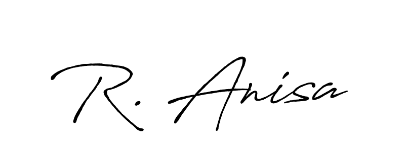 Use a signature maker to create a handwritten signature online. With this signature software, you can design (Antro_Vectra_Bolder) your own signature for name R. Anisa. R. Anisa signature style 7 images and pictures png