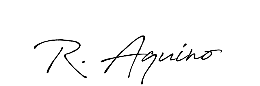 Make a beautiful signature design for name R. Aquino. With this signature (Antro_Vectra_Bolder) style, you can create a handwritten signature for free. R. Aquino signature style 7 images and pictures png