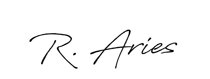 Also You can easily find your signature by using the search form. We will create R. Aries name handwritten signature images for you free of cost using Antro_Vectra_Bolder sign style. R. Aries signature style 7 images and pictures png