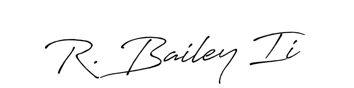 Design your own signature with our free online signature maker. With this signature software, you can create a handwritten (Antro_Vectra_Bolder) signature for name R. Bailey Ii. R. Bailey Ii signature style 7 images and pictures png