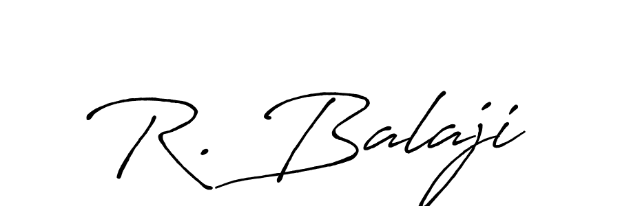 How to make R. Balaji name signature. Use Antro_Vectra_Bolder style for creating short signs online. This is the latest handwritten sign. R. Balaji signature style 7 images and pictures png