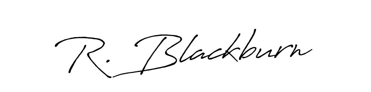 Create a beautiful signature design for name R. Blackburn. With this signature (Antro_Vectra_Bolder) fonts, you can make a handwritten signature for free. R. Blackburn signature style 7 images and pictures png