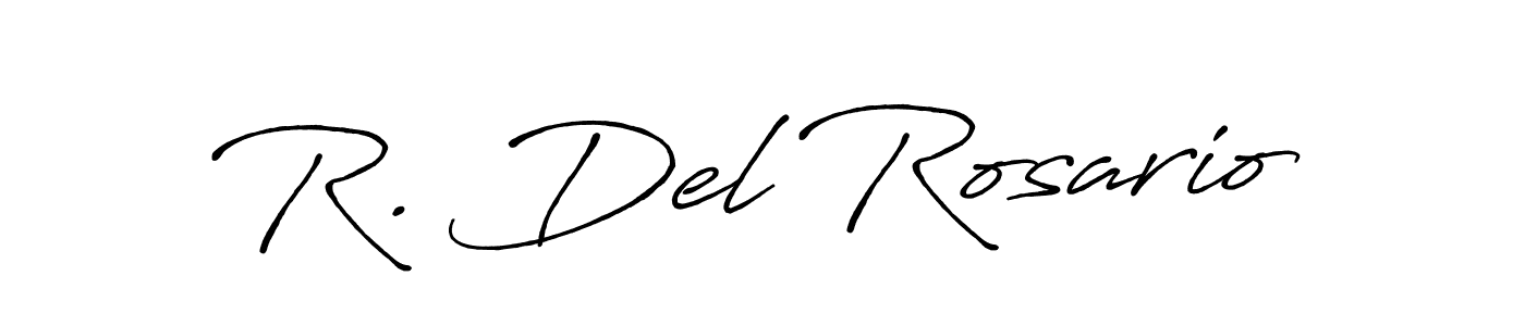 Create a beautiful signature design for name R. Del Rosario. With this signature (Antro_Vectra_Bolder) fonts, you can make a handwritten signature for free. R. Del Rosario signature style 7 images and pictures png