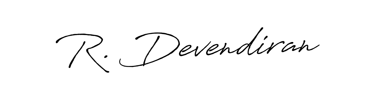 How to make R. Devendiran signature? Antro_Vectra_Bolder is a professional autograph style. Create handwritten signature for R. Devendiran name. R. Devendiran signature style 7 images and pictures png