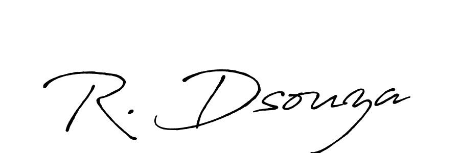 The best way (Antro_Vectra_Bolder) to make a short signature is to pick only two or three words in your name. The name R. Dsouza include a total of six letters. For converting this name. R. Dsouza signature style 7 images and pictures png