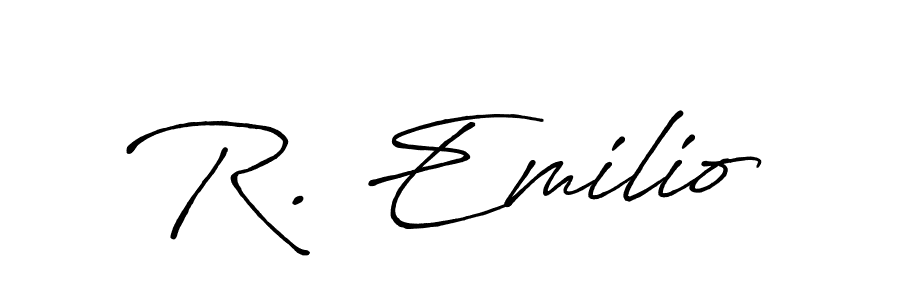 See photos of R. Emilio official signature by Spectra . Check more albums & portfolios. Read reviews & check more about Antro_Vectra_Bolder font. R. Emilio signature style 7 images and pictures png