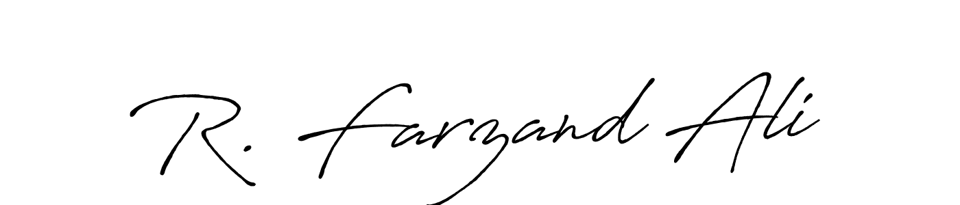 The best way (Antro_Vectra_Bolder) to make a short signature is to pick only two or three words in your name. The name R. Farzand Ali include a total of six letters. For converting this name. R. Farzand Ali signature style 7 images and pictures png
