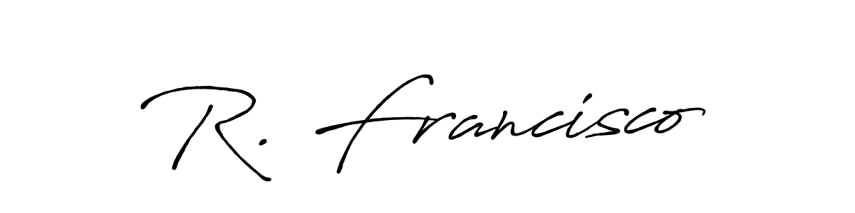 Design your own signature with our free online signature maker. With this signature software, you can create a handwritten (Antro_Vectra_Bolder) signature for name R. Francisco. R. Francisco signature style 7 images and pictures png