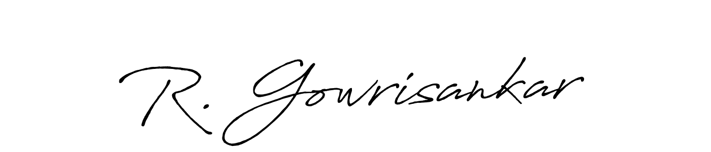 This is the best signature style for the R. Gowrisankar name. Also you like these signature font (Antro_Vectra_Bolder). Mix name signature. R. Gowrisankar signature style 7 images and pictures png