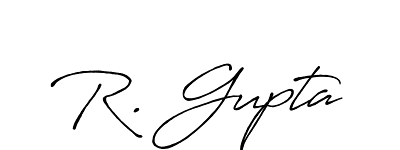 The best way (Antro_Vectra_Bolder) to make a short signature is to pick only two or three words in your name. The name R. Gupta include a total of six letters. For converting this name. R. Gupta signature style 7 images and pictures png