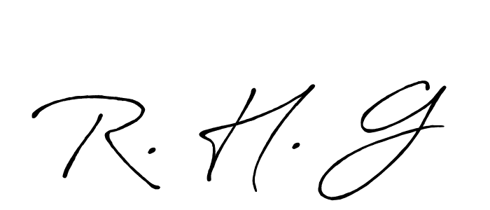 Create a beautiful signature design for name R. H. G. With this signature (Antro_Vectra_Bolder) fonts, you can make a handwritten signature for free. R. H. G signature style 7 images and pictures png