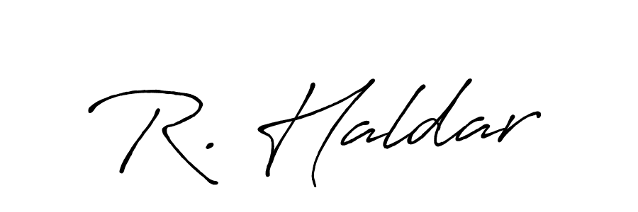 Also we have R. Haldar name is the best signature style. Create professional handwritten signature collection using Antro_Vectra_Bolder autograph style. R. Haldar signature style 7 images and pictures png