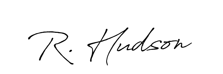 R. Hudson stylish signature style. Best Handwritten Sign (Antro_Vectra_Bolder) for my name. Handwritten Signature Collection Ideas for my name R. Hudson. R. Hudson signature style 7 images and pictures png