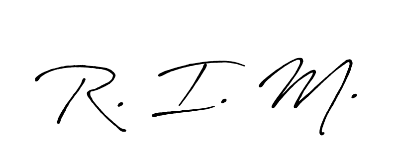 How to make R. I. M. name signature. Use Antro_Vectra_Bolder style for creating short signs online. This is the latest handwritten sign. R. I. M. signature style 7 images and pictures png