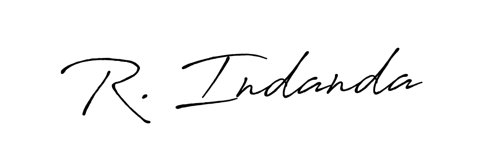 How to make R. Indanda signature? Antro_Vectra_Bolder is a professional autograph style. Create handwritten signature for R. Indanda name. R. Indanda signature style 7 images and pictures png