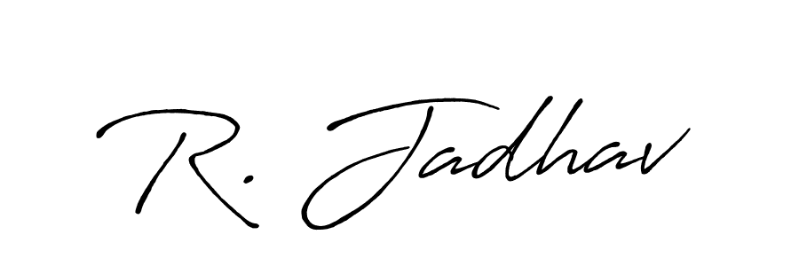 Make a beautiful signature design for name R. Jadhav. With this signature (Antro_Vectra_Bolder) style, you can create a handwritten signature for free. R. Jadhav signature style 7 images and pictures png