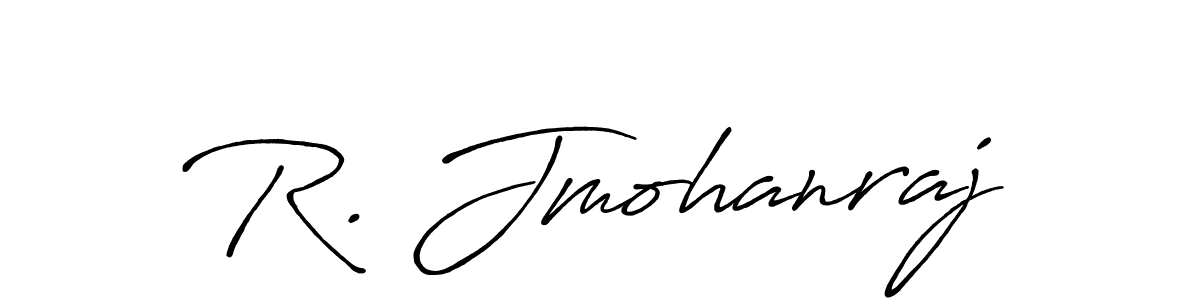 The best way (Antro_Vectra_Bolder) to make a short signature is to pick only two or three words in your name. The name R. Jmohanraj include a total of six letters. For converting this name. R. Jmohanraj signature style 7 images and pictures png