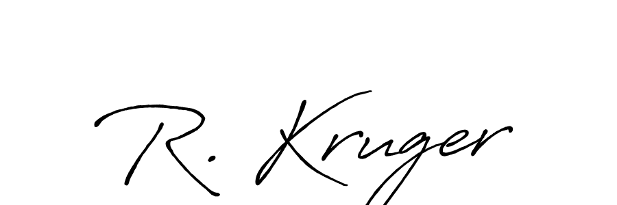 Create a beautiful signature design for name R. Kruger. With this signature (Antro_Vectra_Bolder) fonts, you can make a handwritten signature for free. R. Kruger signature style 7 images and pictures png