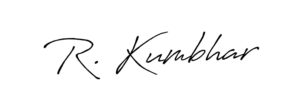 Design your own signature with our free online signature maker. With this signature software, you can create a handwritten (Antro_Vectra_Bolder) signature for name R. Kumbhar. R. Kumbhar signature style 7 images and pictures png