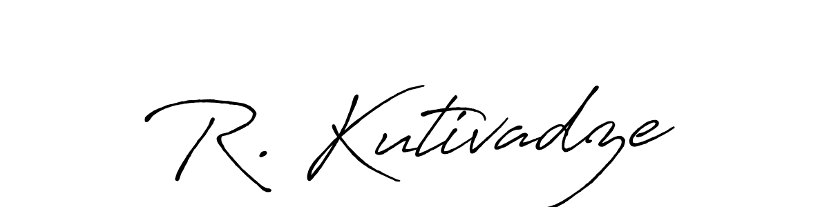 Design your own signature with our free online signature maker. With this signature software, you can create a handwritten (Antro_Vectra_Bolder) signature for name R. Kutivadze. R. Kutivadze signature style 7 images and pictures png