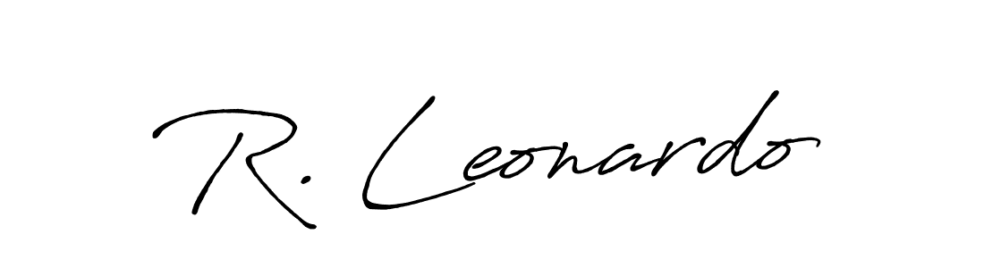 Also we have R. Leonardo name is the best signature style. Create professional handwritten signature collection using Antro_Vectra_Bolder autograph style. R. Leonardo signature style 7 images and pictures png