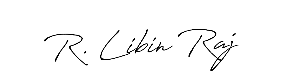 Design your own signature with our free online signature maker. With this signature software, you can create a handwritten (Antro_Vectra_Bolder) signature for name R. Libin Raj. R. Libin Raj signature style 7 images and pictures png