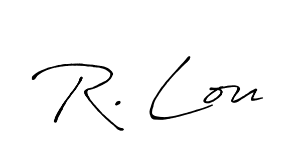 Once you've used our free online signature maker to create your best signature Antro_Vectra_Bolder style, it's time to enjoy all of the benefits that R. Lou name signing documents. R. Lou signature style 7 images and pictures png