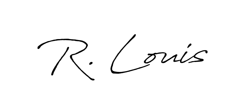 You should practise on your own different ways (Antro_Vectra_Bolder) to write your name (R. Louis) in signature. don't let someone else do it for you. R. Louis signature style 7 images and pictures png