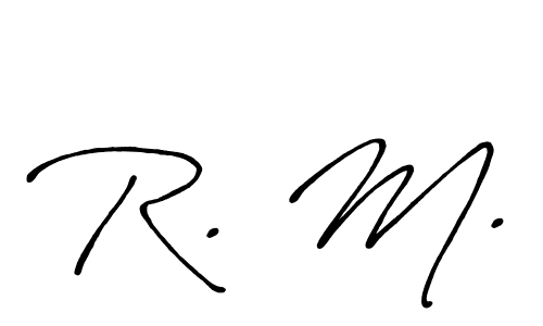 Similarly Antro_Vectra_Bolder is the best handwritten signature design. Signature creator online .You can use it as an online autograph creator for name R. M.. R. M. signature style 7 images and pictures png