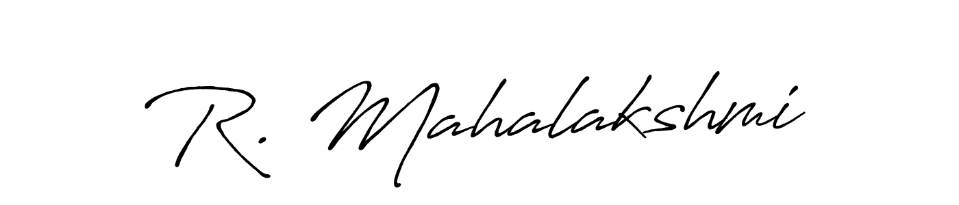 Make a beautiful signature design for name R. Mahalakshmi. With this signature (Antro_Vectra_Bolder) style, you can create a handwritten signature for free. R. Mahalakshmi signature style 7 images and pictures png