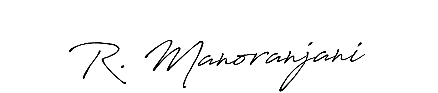 Design your own signature with our free online signature maker. With this signature software, you can create a handwritten (Antro_Vectra_Bolder) signature for name R. Manoranjani. R. Manoranjani signature style 7 images and pictures png