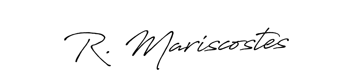 You should practise on your own different ways (Antro_Vectra_Bolder) to write your name (R. Mariscostes) in signature. don't let someone else do it for you. R. Mariscostes signature style 7 images and pictures png