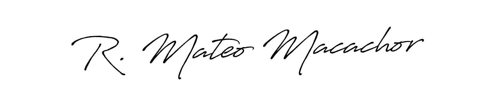 Also You can easily find your signature by using the search form. We will create R. Mateo Macachor name handwritten signature images for you free of cost using Antro_Vectra_Bolder sign style. R. Mateo Macachor signature style 7 images and pictures png