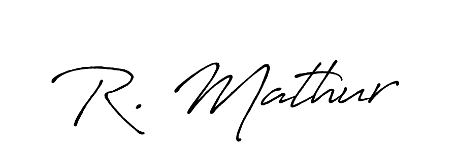 How to make R. Mathur signature? Antro_Vectra_Bolder is a professional autograph style. Create handwritten signature for R. Mathur name. R. Mathur signature style 7 images and pictures png