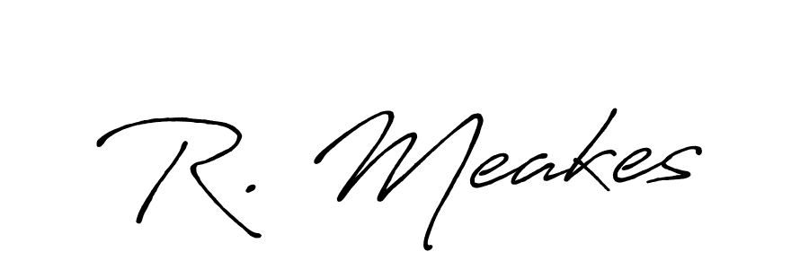 Design your own signature with our free online signature maker. With this signature software, you can create a handwritten (Antro_Vectra_Bolder) signature for name R. Meakes. R. Meakes signature style 7 images and pictures png