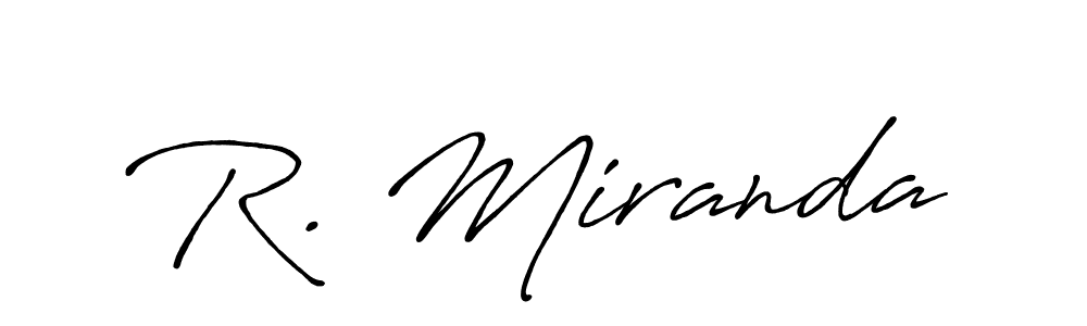 Once you've used our free online signature maker to create your best signature Antro_Vectra_Bolder style, it's time to enjoy all of the benefits that R. Miranda name signing documents. R. Miranda signature style 7 images and pictures png