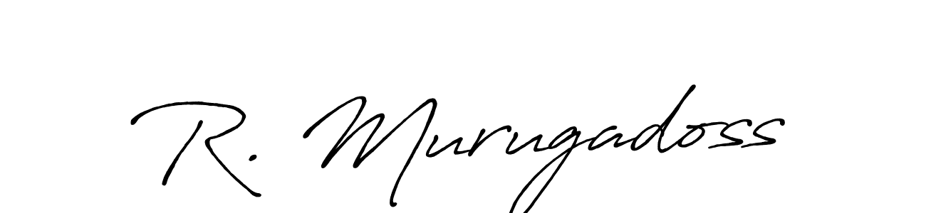 Use a signature maker to create a handwritten signature online. With this signature software, you can design (Antro_Vectra_Bolder) your own signature for name R. Murugadoss. R. Murugadoss signature style 7 images and pictures png
